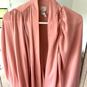 Pink Satin A New Day Balloon Sleeve Cardigan